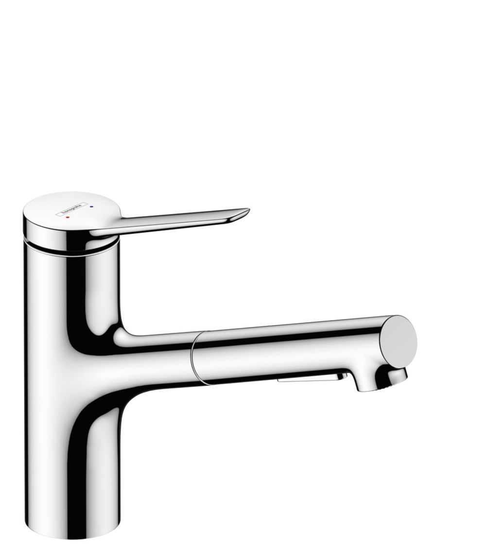 https://raleo.de:443/files/img/11eeea420a7847a092906bba4399b90c/size_l/Hansgrohe-HG-Spueltischmischer-150-Zesis-M33-Ausziehbrause-2jet-chrom-74800000 gallery number 1